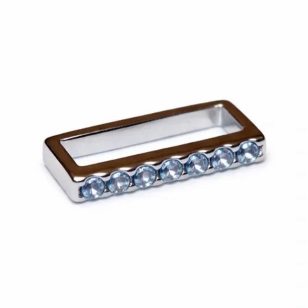 KEEP Collective Pave Blue & Silver Rhinestone Birthstone Charm